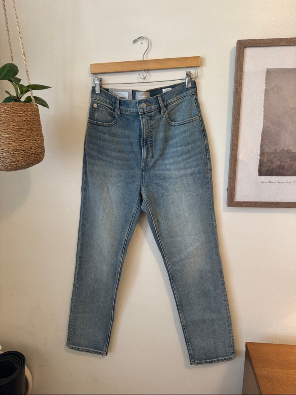 NWT Everlane The Way-High Slim Jean 29'', Vintage Light, Sz 28 Short